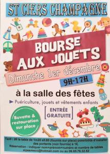 Bourse aux vêtements et jouets - Saint-Ciers-Champagne