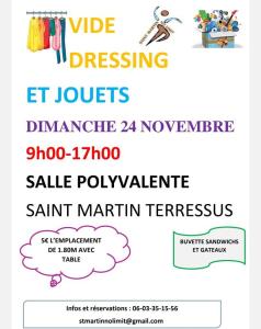 Vide dressing/jouets - Saint-Martin-Terressus