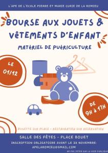 Bourse aux jouets et vêtements d'enfants - La Romieu