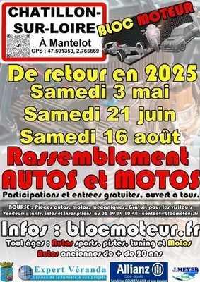 Rassemblement Autos et Motos avec bourse de pièces autos - Châtillon-sur-Loire