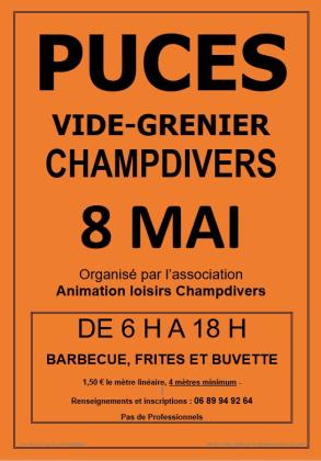 Puces brocantes vide grenier - Champdivers