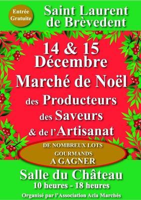 Marché de noël des producteurs saveurs et l’artisanat - Saint-Laurent-de-Brèvedent