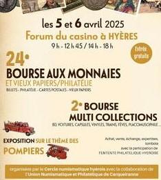 24è Bourse Numismatique et 2è Bourse Multi Collections - Hyères