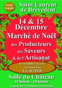 Marché de noël des producteurs saveurs et l’artisanat - Saint-Laurent-de-Brèvedent