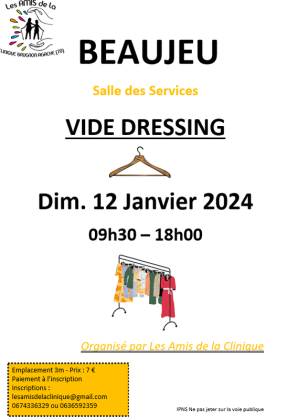 Vide dressing - Beaujeu-Saint-Vallier-Pierrejux-et-Quitteur