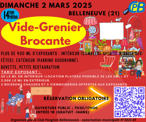 14ème vide-grenier / brocante du ping - Belleneuve