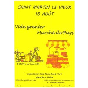 Vide grenier - marché de pays - Saint-Martin-le-Vieux