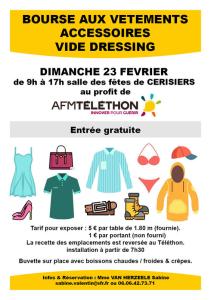 Bourse aux vêtements - vide dressing au profit du téléthon - Cerisiers