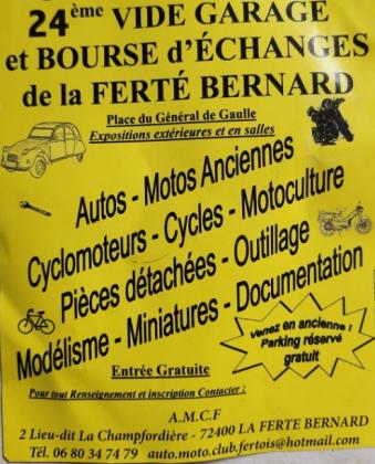 25ème Bourse d'Échanges et Vide Garage - La Ferté-Bernard