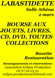 Bourse aux jouets, livres, cd, dvd, toutes collections - Labastidette